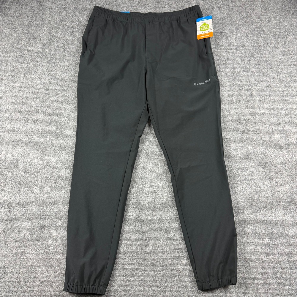 Columbia Hike Jogger II Mens L Black Omni-Shield Active Fit Hiking Pants AO1681